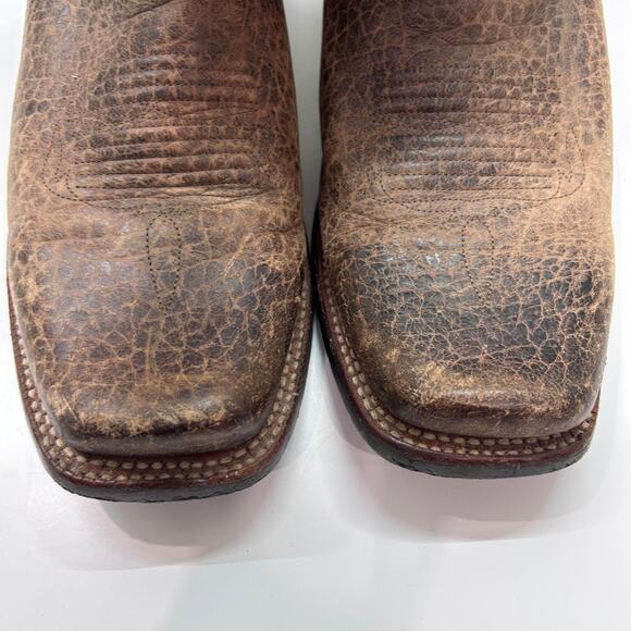 Ariat Leather Western Cowboy Boots Mens 11 Brown Blue/Green Country main image 5